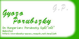 gyozo porubszky business card